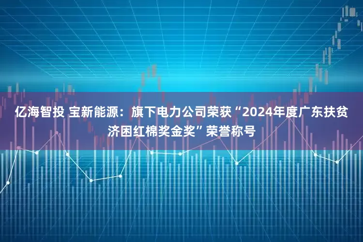 亿海智投 宝新能源：旗下电力公司荣获“2024年度广东扶贫济困红棉奖金奖”荣誉称号