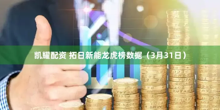 凯耀配资 拓日新能龙虎榜数据（3月31日）